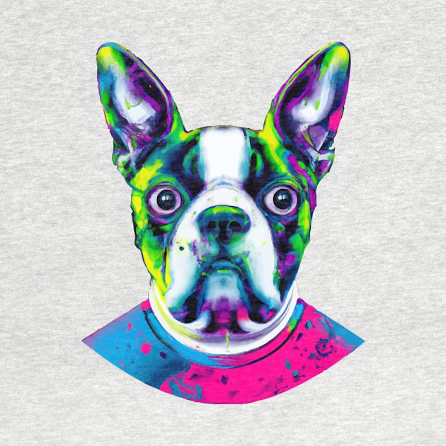 Boston Terrier Dog Boston Bull Artwork by Furrban